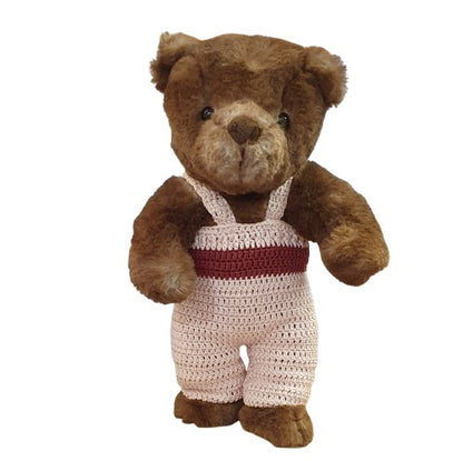 Ours en peluche RANGER en salopette rose