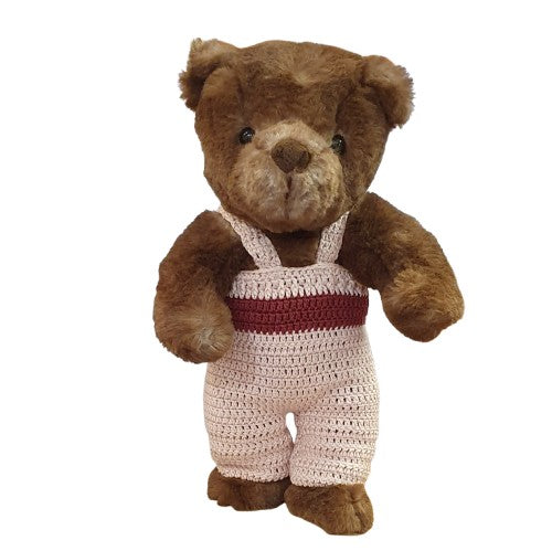 Ours en peluche RANGER en salopette rose