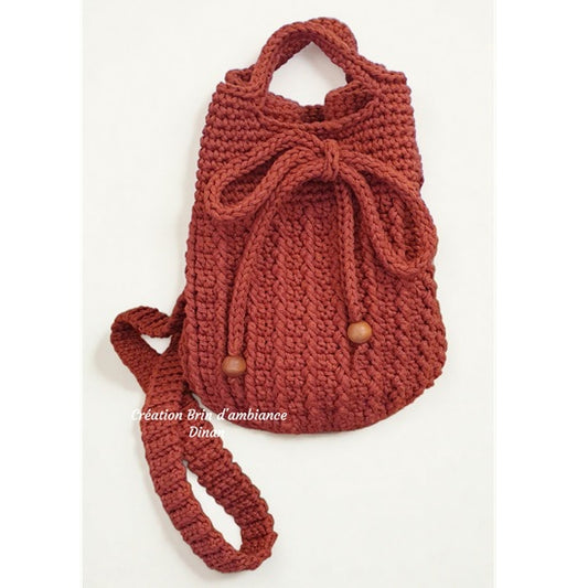 Sac à main au crochet terracotta - Collection 2026