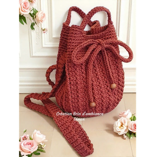 Sac à main au crochet terracotta - Collection 2026