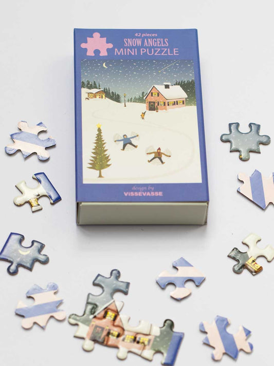 Mini puzzle Snow angels - Vissevasse - 42 pièces