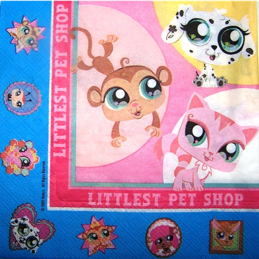 Lot de 16 Serviettes Petshop