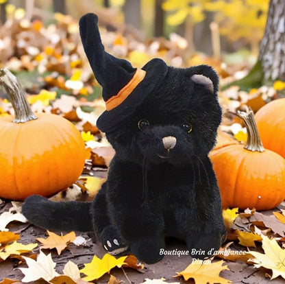 Chat noir en peluche Spooky Bambo
