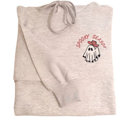 HOODIE GRIS CHINÉ - SPOOKY COWGIRL