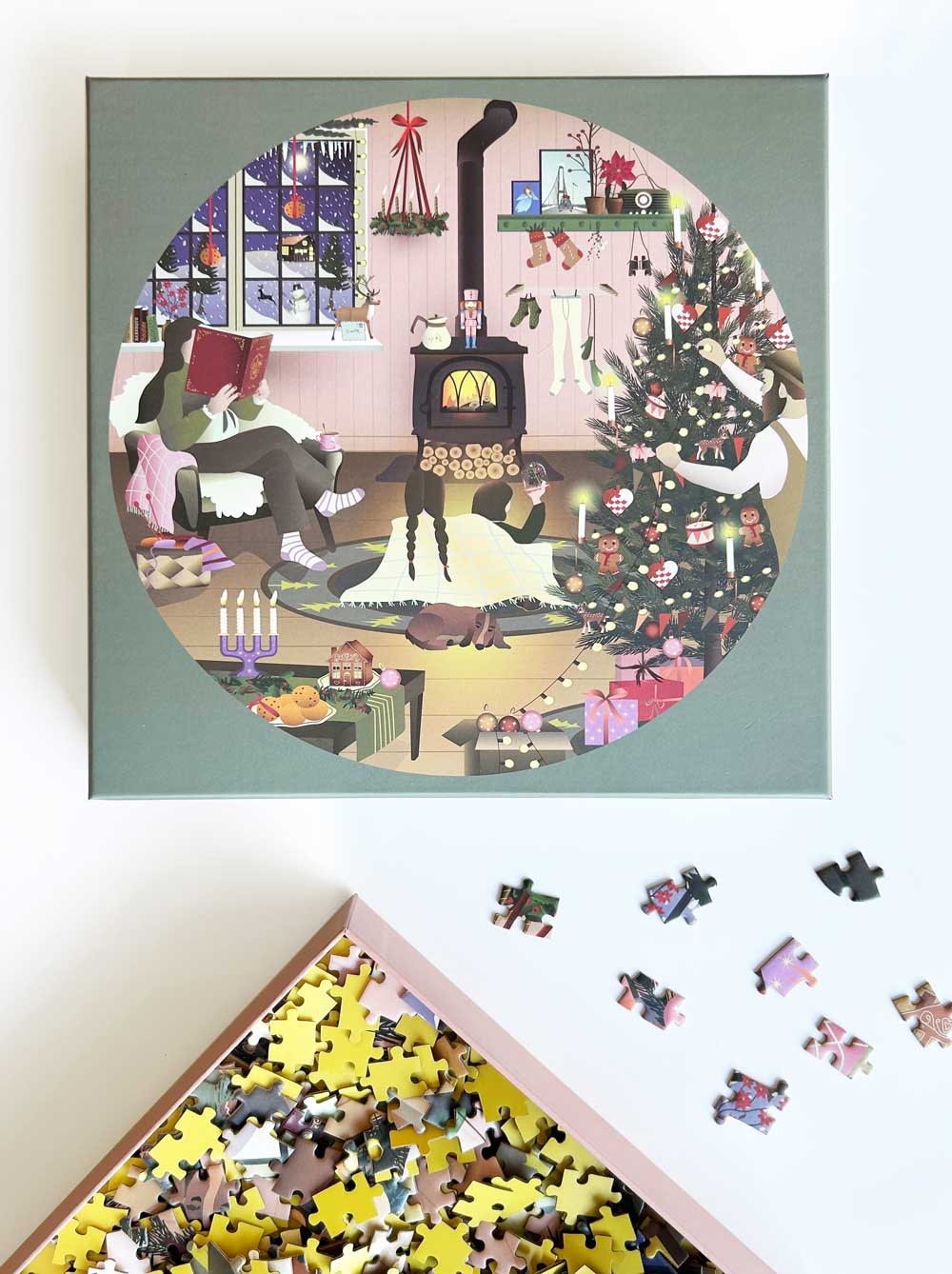 Puzzle rond Wonderfull Christmastime  - Vissevasse - 1000 pièces