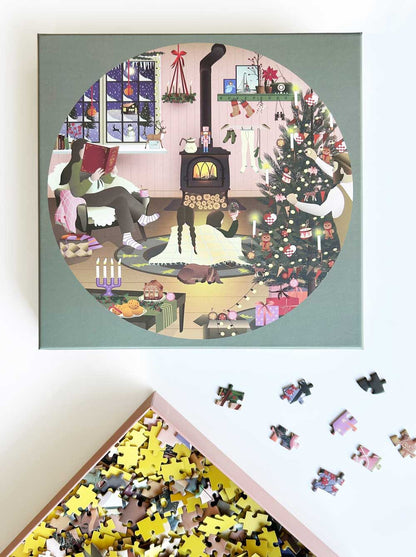 Puzzle rond Wonderfull Christmastime  - Vissevasse - 1000 pièces