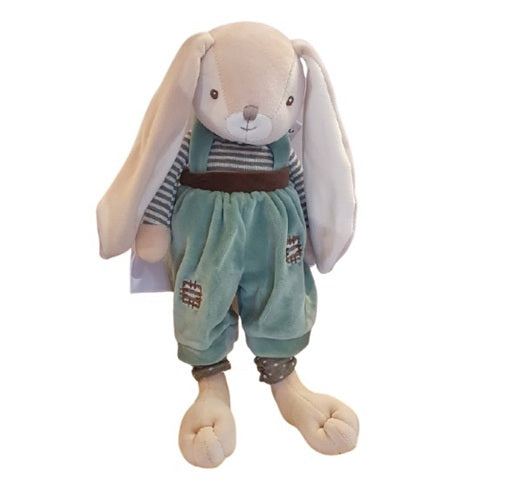 Peluche lapin Bunny brother - Pantalon vert