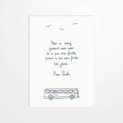 Carte postale - Faites ce qui est juste - Rosa Parks