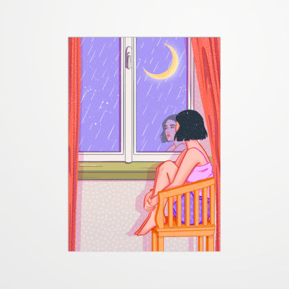 Carte postale - Sous la lune