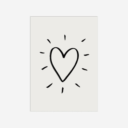 Carte postale - Coeur
