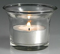 Photophore en verre transparent