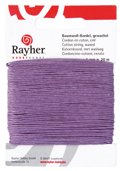 Cordon en coton ciré - Rayher