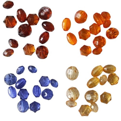 Perles - Assortiment de 12 perles à facettes