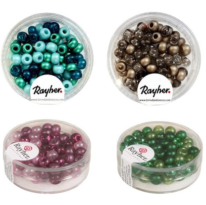 Perles de rocaille mélangées avec grand trou