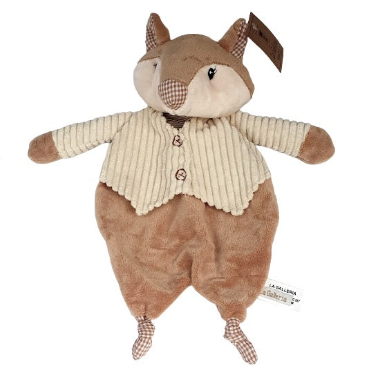 Doudou plat Renard en costume - La Galleria