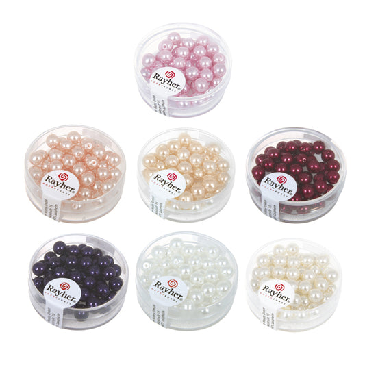 Perles en verre Renaissance 8mm x25